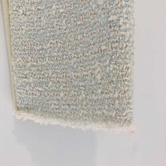 Rebecca‎ Taylor Tweed Jacket Moto Size 6 Frayed Edges Cotton Leather Trim Biker - Picture 9 of 11